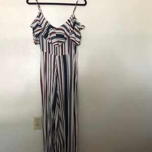 Jumpsuit, cold shoulder.